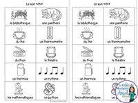 French Phonics Activities: Mon cahier des sons partie 2 {son composé th}