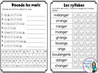 French Phonics Activities: Mon cahier des sons partie 2 {son composé ange}