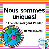 Je suis unique:  French All About Me Emergent Reader