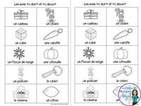 French Phonics Activities: Mon cahier des sons partie 2 {sons c dur/doux}