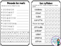 French Phonics Activities: Mon cahier des sons partie 2 {sons c dur/doux}