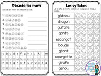 French Phonics Activities: Mon cahier des sons partie 2 {sons g dur/doux}