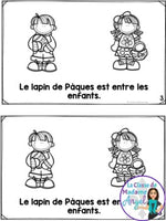 Pâques:  French Easter Emergent Reader with Prepositions