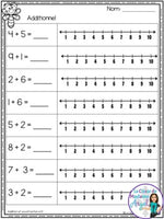 Addition et soustraction à 10: French Addition and Subtraction to 10 (printemps)