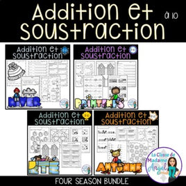 Addition et soustraction à 10: French Addition and Subtraction to 10 BUNDLE