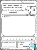 Addition et soustraction à 10: French Addition and Subtraction to 10 BUNDLE