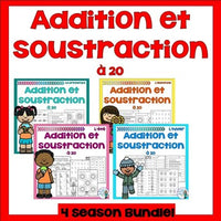 Addition et soustraction à 20: French Addition and Subtraction to 20 BUNDLE