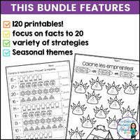 Addition et soustraction à 20: French Addition and Subtraction to 20 BUNDLE