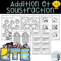 Addition et soustraction à 10: French Addition and Subtraction to 10 (l'été)