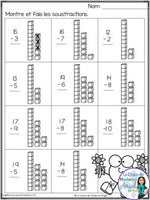 Addition et soustraction à 20: French Addition and Subtraction to 20 (l'automne)