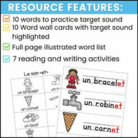 French Phonics Activities: Mon cahier des sons {le son composé et}