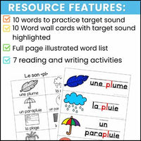 French Phonics Activities: Mon cahier des sons {le son PL}