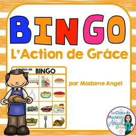 Action de Grâce:  French Thanksgiving Bingo Game