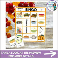 Action de Grâce:  French Thanksgiving Bingo Game