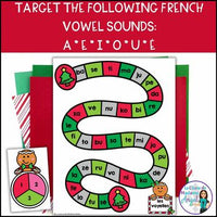 Noël | French Christmas Phonics Board Games | French Vowel Sounds