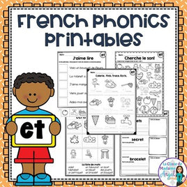 French Phonics Printables: Mes premiers sons (son composé ET)