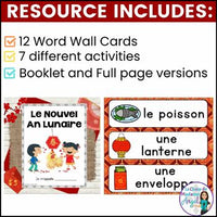 Nouvel An Lunaire | French Lunar New Year Activity Booklet and Word Wall Cards