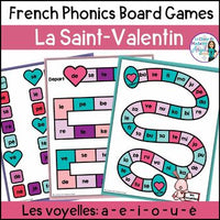 La Saint-Valentin | French Phonics Board Games | French Vowel Sounds