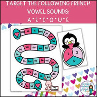 La Saint-Valentin | French Phonics Board Games | French Vowel Sounds