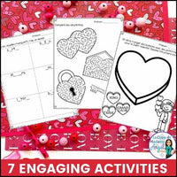 La Saint-Valentin | French Valentine's Day Activity Booklet and Word Wall Cards