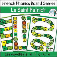 La Saint Patrick | French Phonics Board Games | French Vowel Sounds