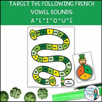 La Saint Patrick | French Phonics Board Games | French Vowel Sounds