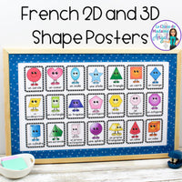 Les formes et les solides:  French 2D and 3D Shape Posters