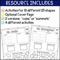 Les formes géométriques | French 2D Shapes Printables